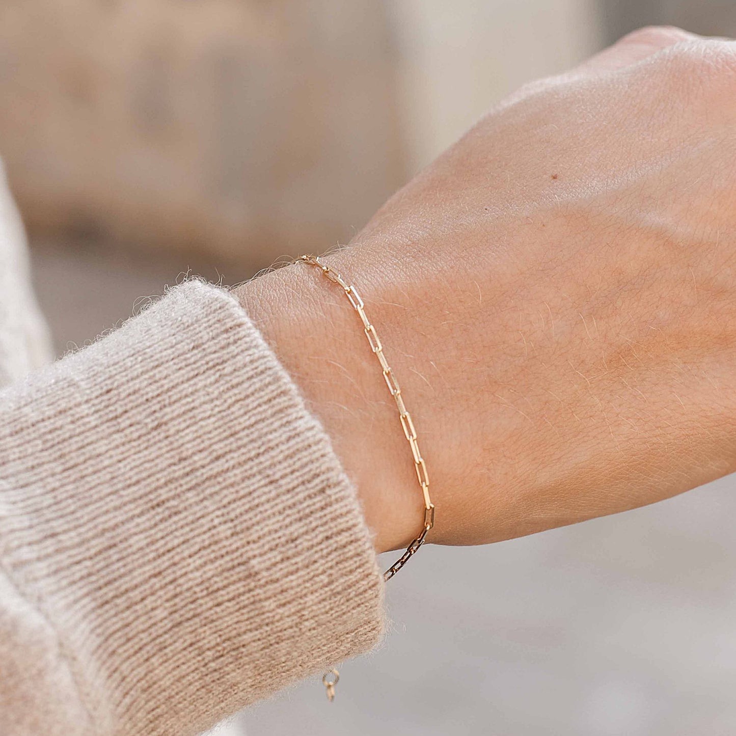 18k Gold-Plated Chain Bracelet
