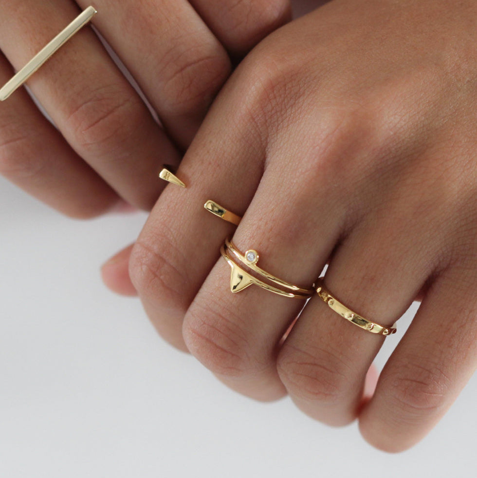 18k Gold-Plated Bobble Ring