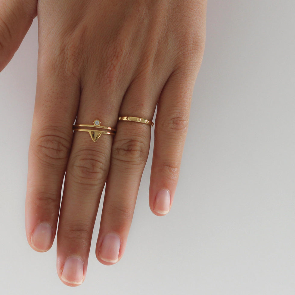 18k Gold-Plated Bobble Ring