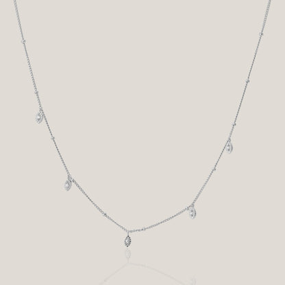 925 Sterling Silver Drop Charm Necklace