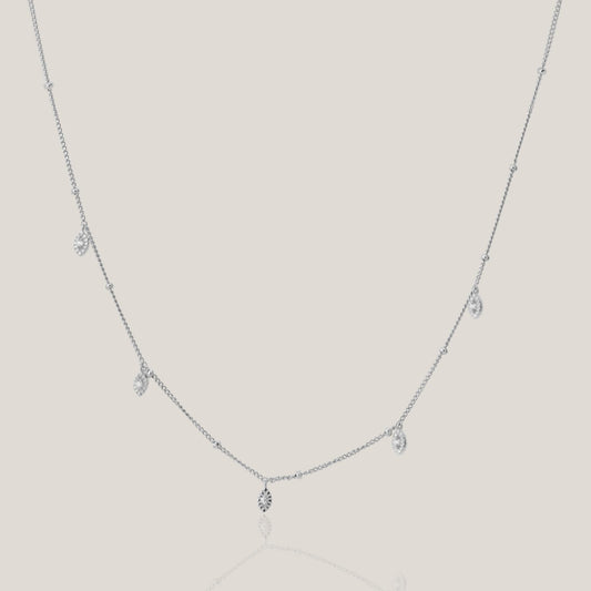 925 Sterling Silver Drop Charm Necklace
