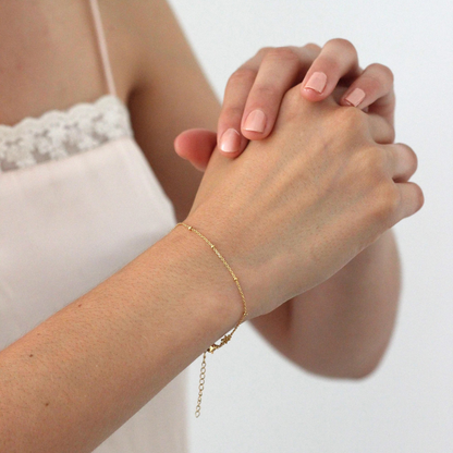18k Gold-Plated Sphere Chain Bracelet