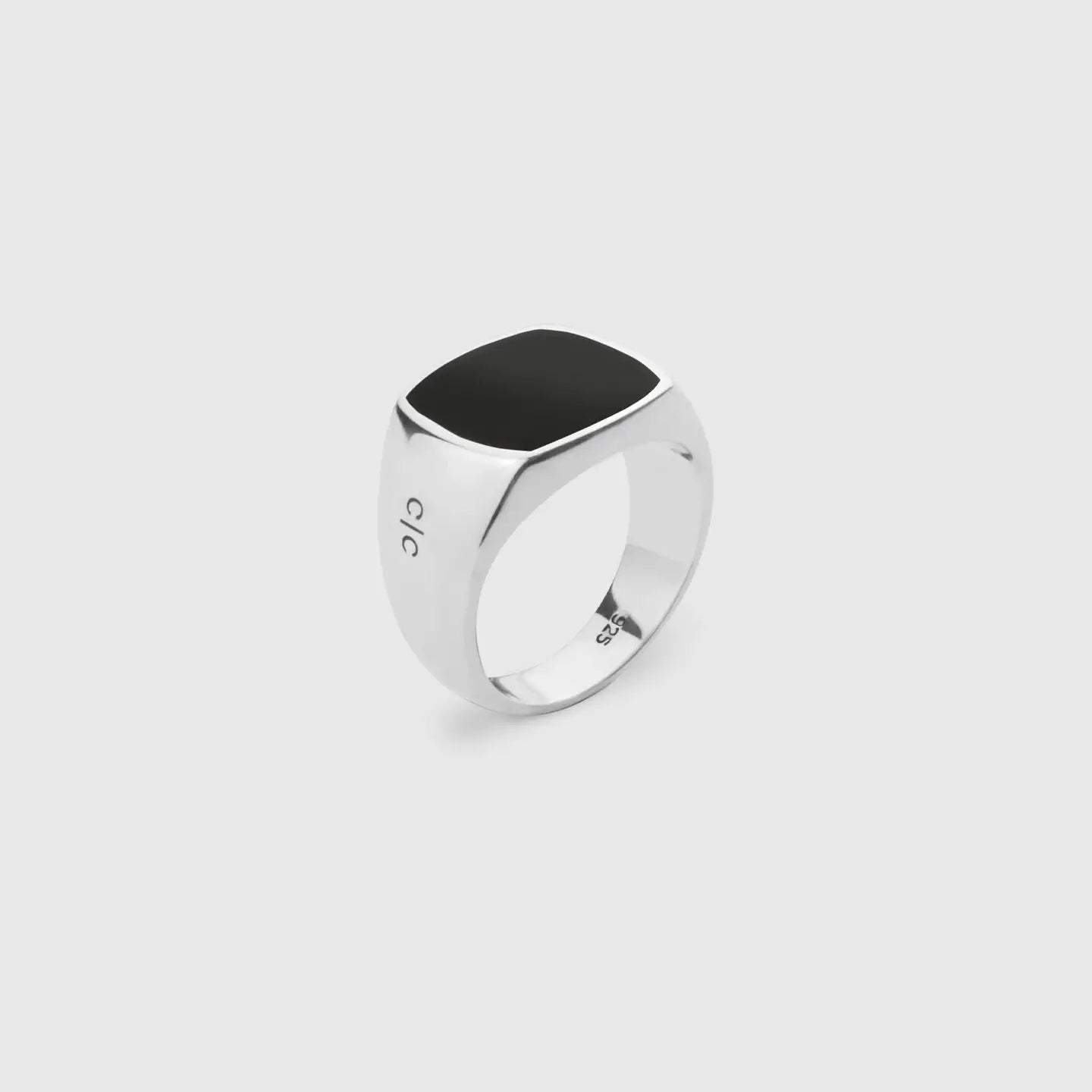 Sterling Silver Black Onyx Signet Ring